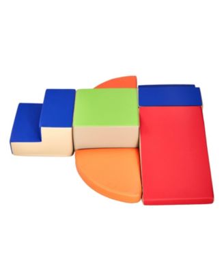 Foam Climbing Toys, 6-Piece Set, PU Leather Soft Play Blocks, Indoor Climb & Crawl Set, Easy Clean, 6M-3Y