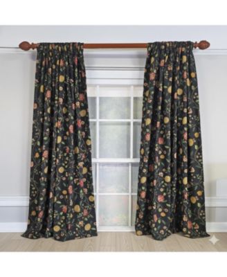 NightFall 100% Cotton Rod Pocket Window Curtain set of 2 Panels