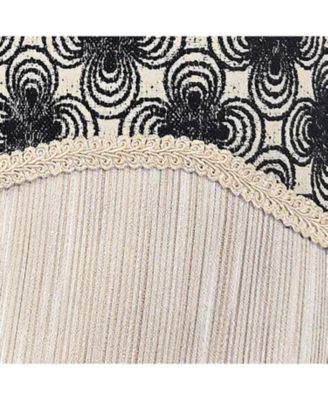 Virtue Glory 100% Cotton Rod Pocket Lined  Window Valance 50" x 16" Black