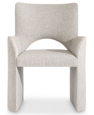 Loggia 7-Pc. Wood Rectangle Table and Upholstered Arm Chairs Dining Set