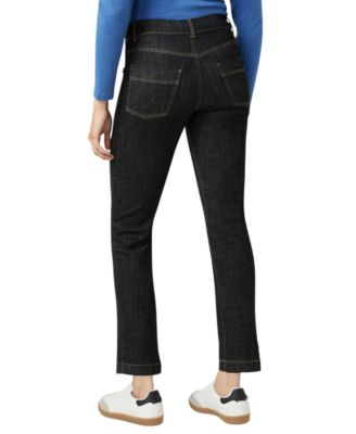 Women's Crosshatch Denim Straight Leg Pant
