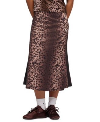 Women's Animal Print Regular-Fit Midi Skirt