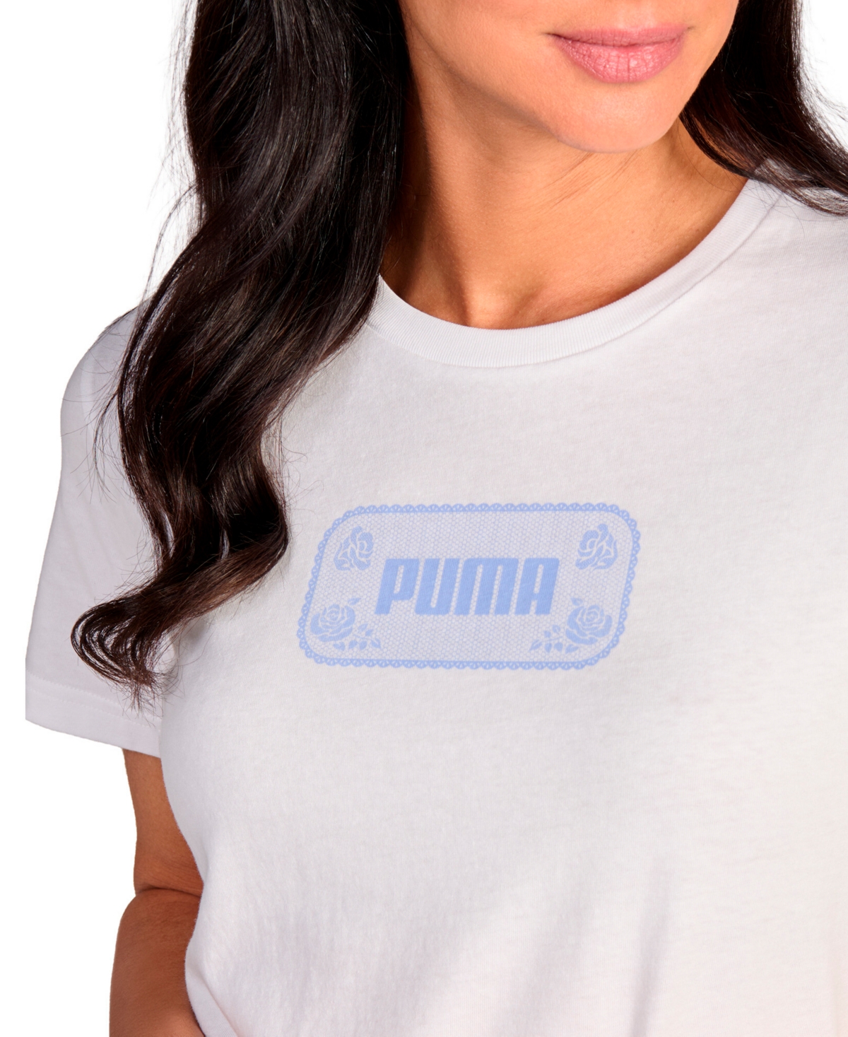 Puma Women's Lace Graphic Crewneck T-Shirt
