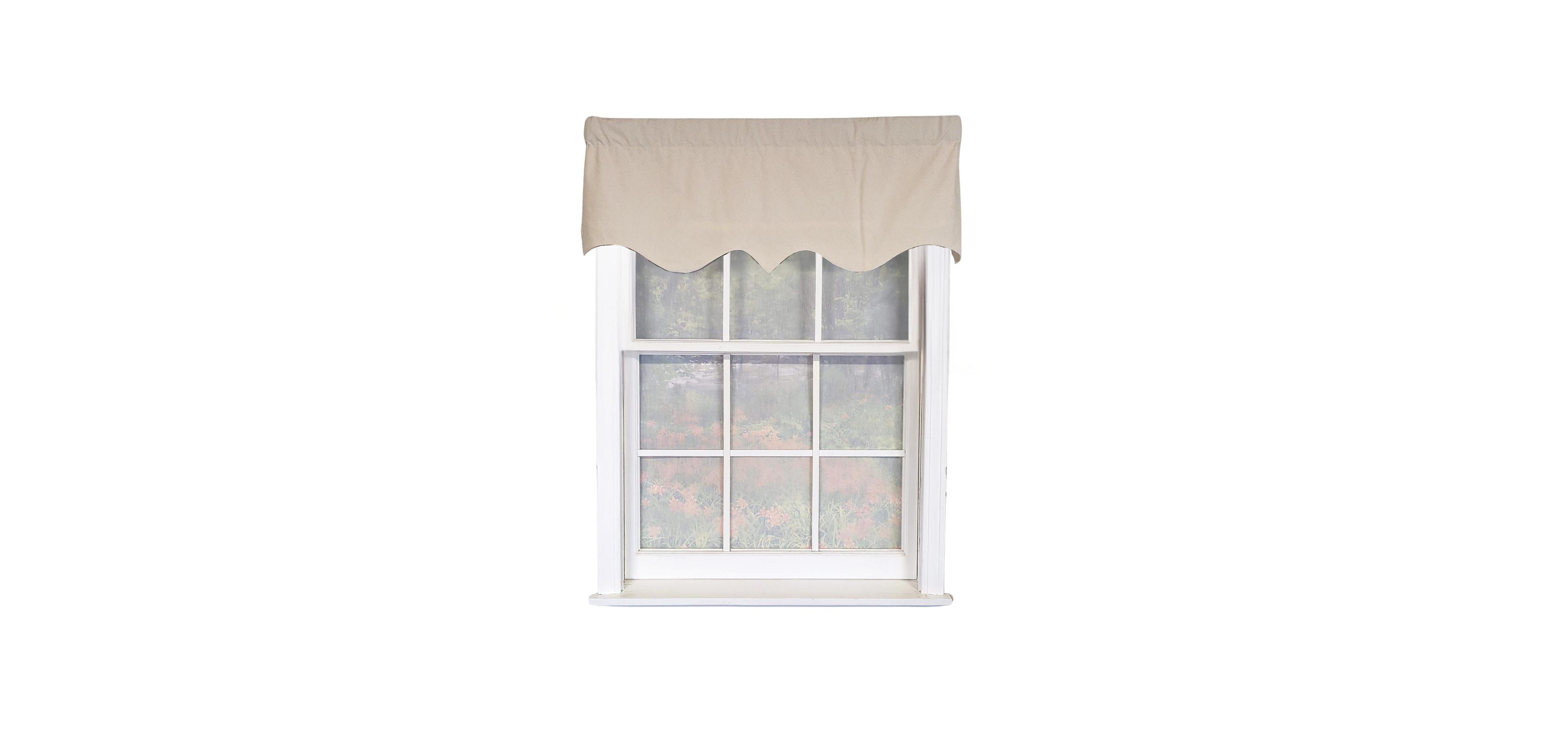 Rlf Home Soft Duck Regal 100% Cotton Rod Pocket Lined Window Valance 50" x 17"
