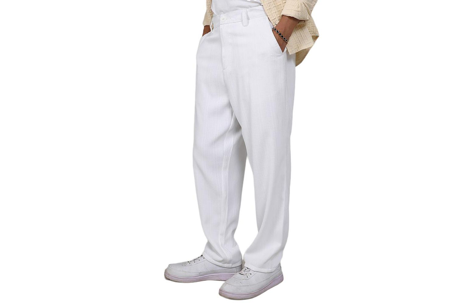 Men's Tailored Linen-Blend Trousers