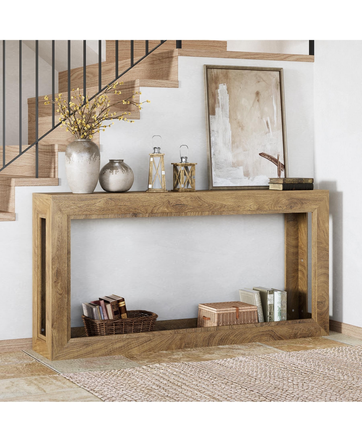 Tribesigns 63-Inch Narrow Console Table, Long Couch Table Behind Sofa, Modern Entryway Table for Hallway, Living Room, Entrance, Foyer