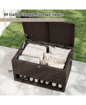 Patio Cushion Storage Bin with Waterproof Inner Liner