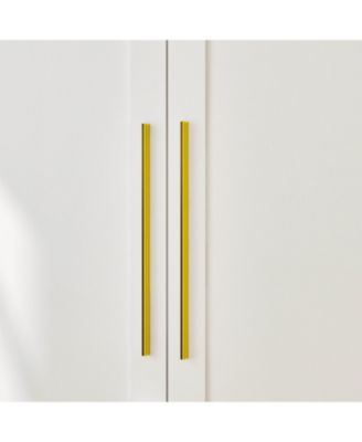 Wardrobe with Top Cabinet and Mirror, Bedroom Closet, Armoire,