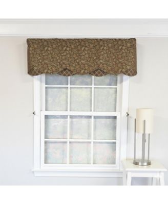 Chopin Petticoat 100% Cotton Rod Pocket Lined  Window Valance 50" x 15" Brown