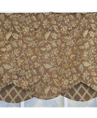 Chopin Petticoat 100% Cotton Rod Pocket Lined  Window Valance 50" x 15" Brown