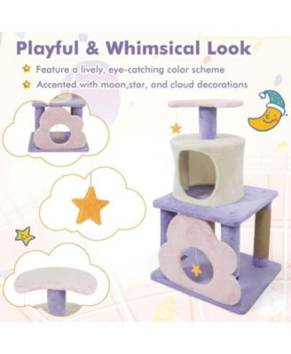 31.5"Tall Multi-Level Cat Tree in Purple