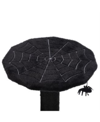 64.2" Tall Cat Tower with Coffin Bed,Condo in Black