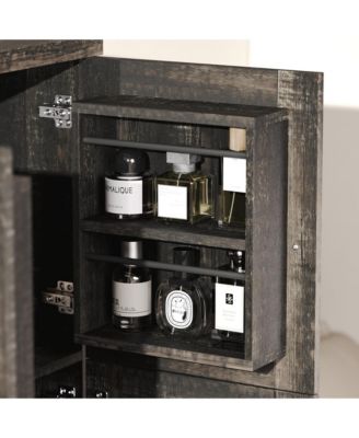 4-Door Wardrobe With Strong Storage，Bedroom Closet，Armoire,Brown