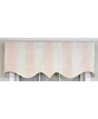 Faded Stripe Regal 100% Cotton Rod Pocket Lined  Window Valance 50" x 17" Pink