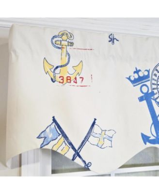 Ralph Lauren Navigator Regal 100% Cotton Rod Pocket Lined  Window Valance 50" x 17" Off White