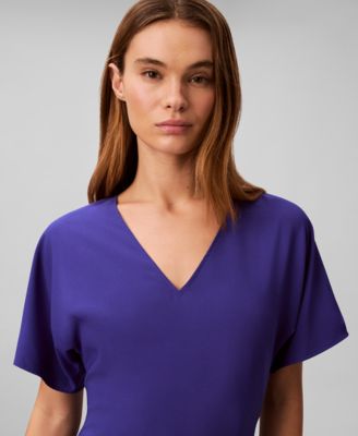 Women's V-Neck Midi Dress