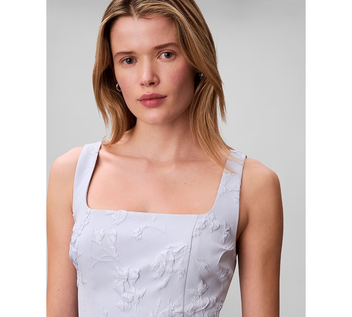 Calvin Klein Women's Floral Square Neck Mini Dress