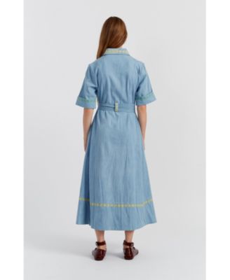 Women's Chambray Buttercup Shirt Dress