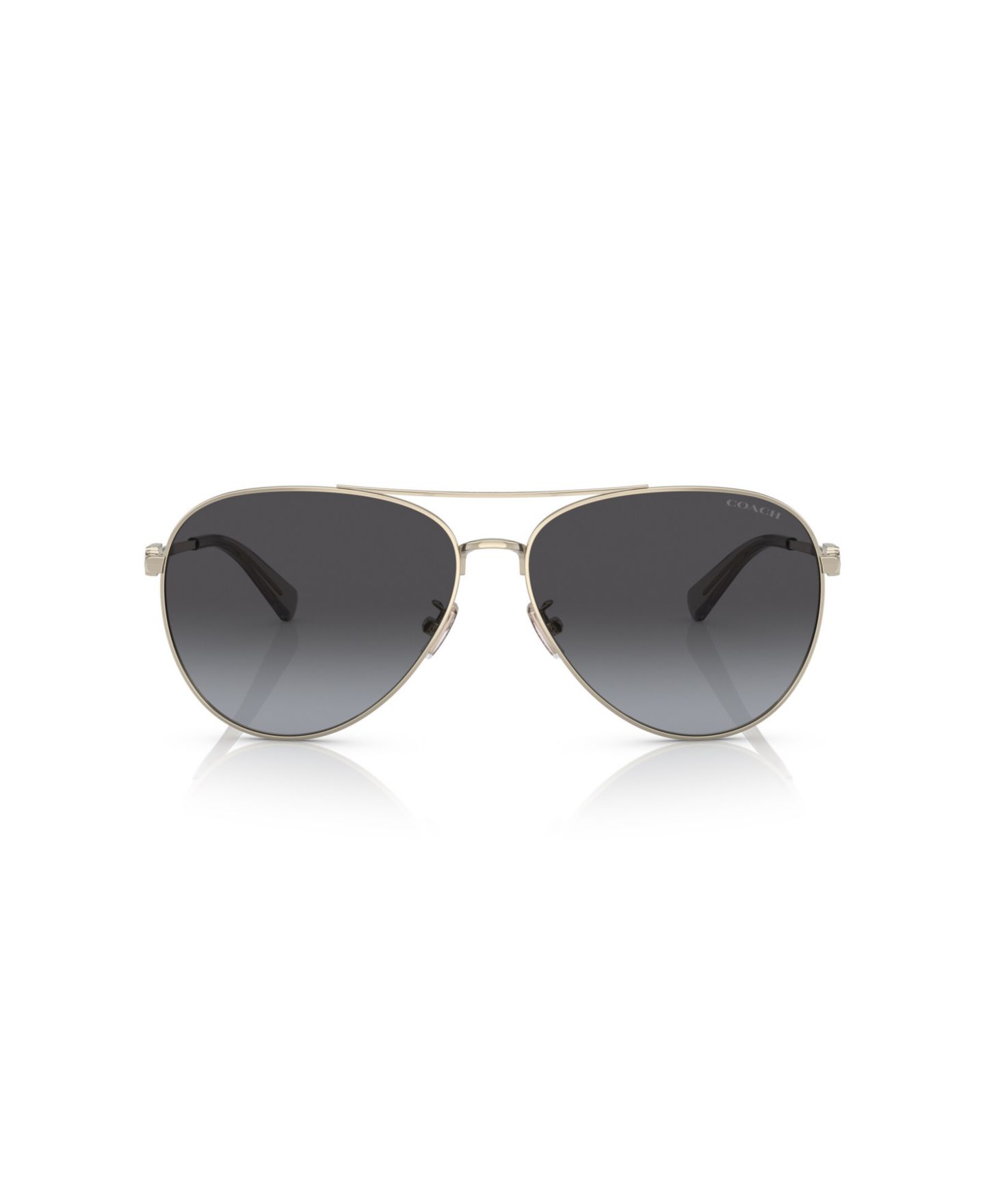 Женские солнцезащитные очки COACH Pilot Sunglasses, CD474 HC7140, цвет: Блестящий светлый золотой — фото 2
