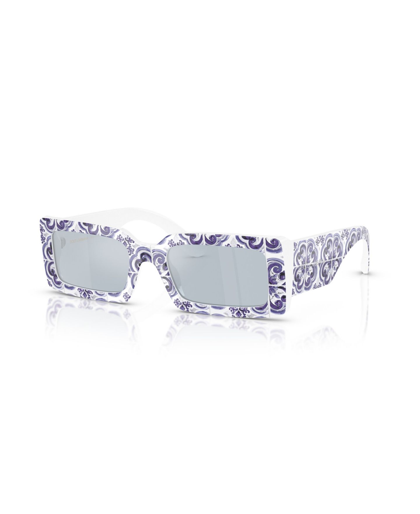 Женские солнцезащитные очки Dolce&Gabbana Rectangle Sunglasses, DG4416, цвет: Синий белый — фото 1