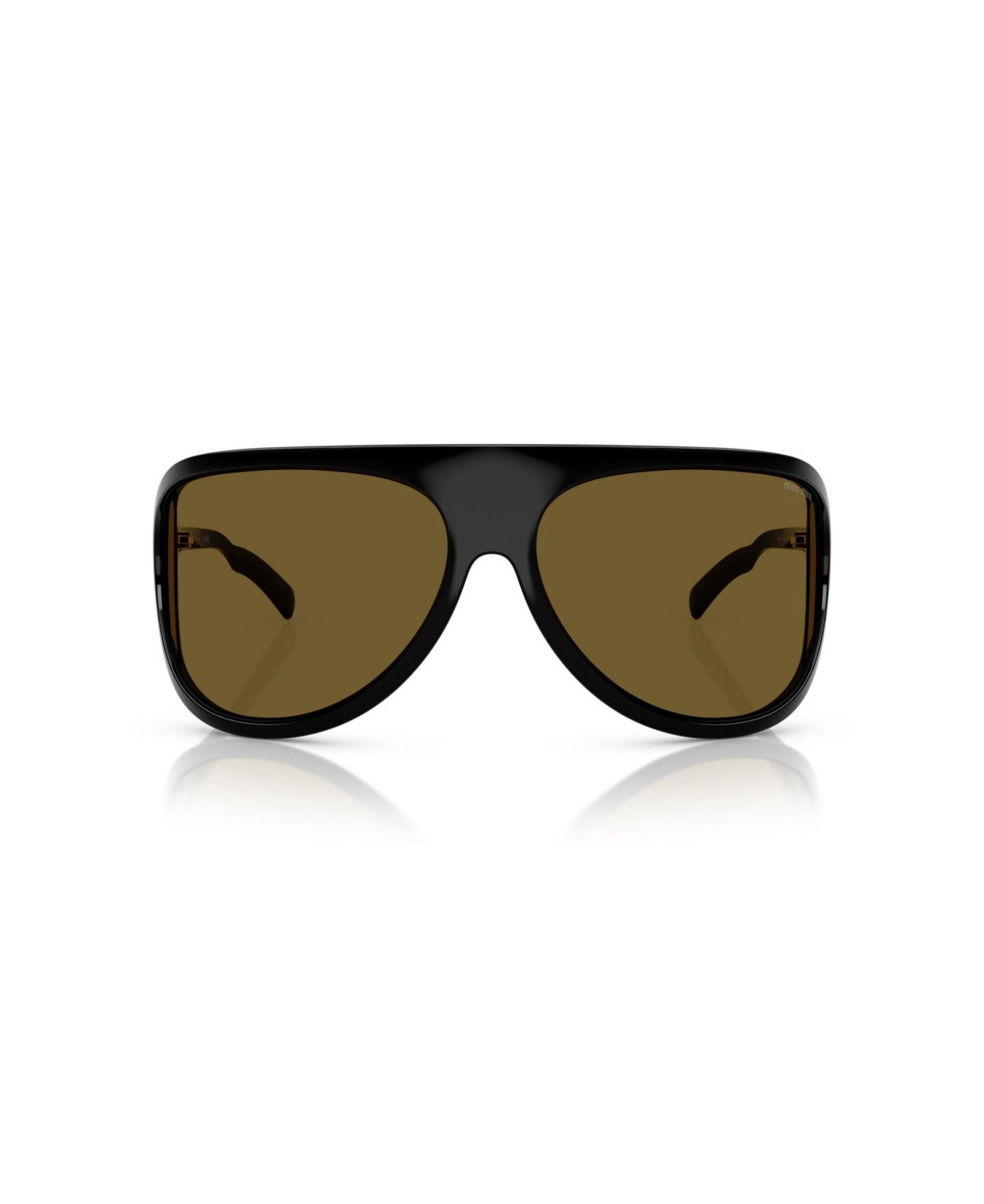Женские солнцезащитные очки MIU MIU Geometric Sunglasses, MU A01S, цвет: Чёрный — фото 2