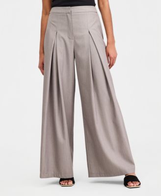 Women's Pleated Wide-Leg Pants