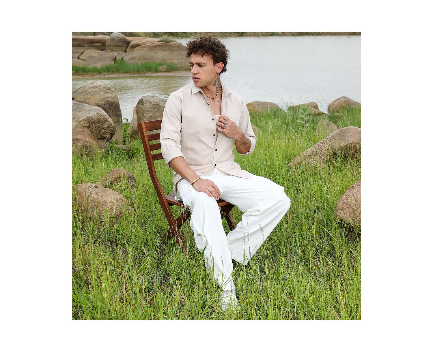 Men's Multitrack-Striped Shirt