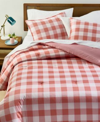 Gingham 3-Pc. Comforter Set, Full/Queen