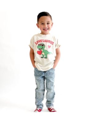 Baby Boys Lovesaurus Valentine's Day Short Sleeve T-Shirt