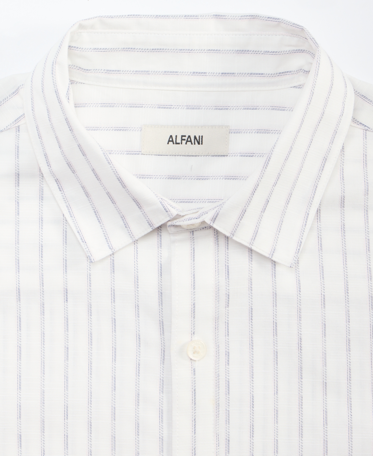 Alfani Men's Cotton Textured-Stripe Short-Sleeve Shirt, Macy's Exclusive