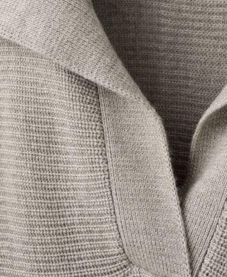 Women's Polo-Neck Ribbed Sweater