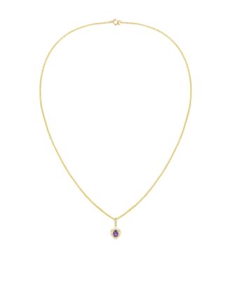 2-Pc. Amethyst (3.2 ct. t.w.) and Lab-Grown White Sapphire (0.18 ct. t.w.) Earrings and Pendant Set in 14k Gold Over Sterling Silver (Also Available in Other Gemstones)