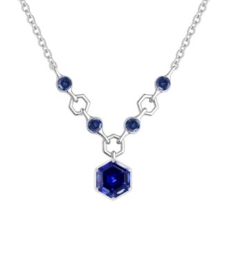 Amethyst (2.5 ct. t.w.) Hexagon Pendant Necklace in Sterling Silver (Also Available in Multi-Stones)