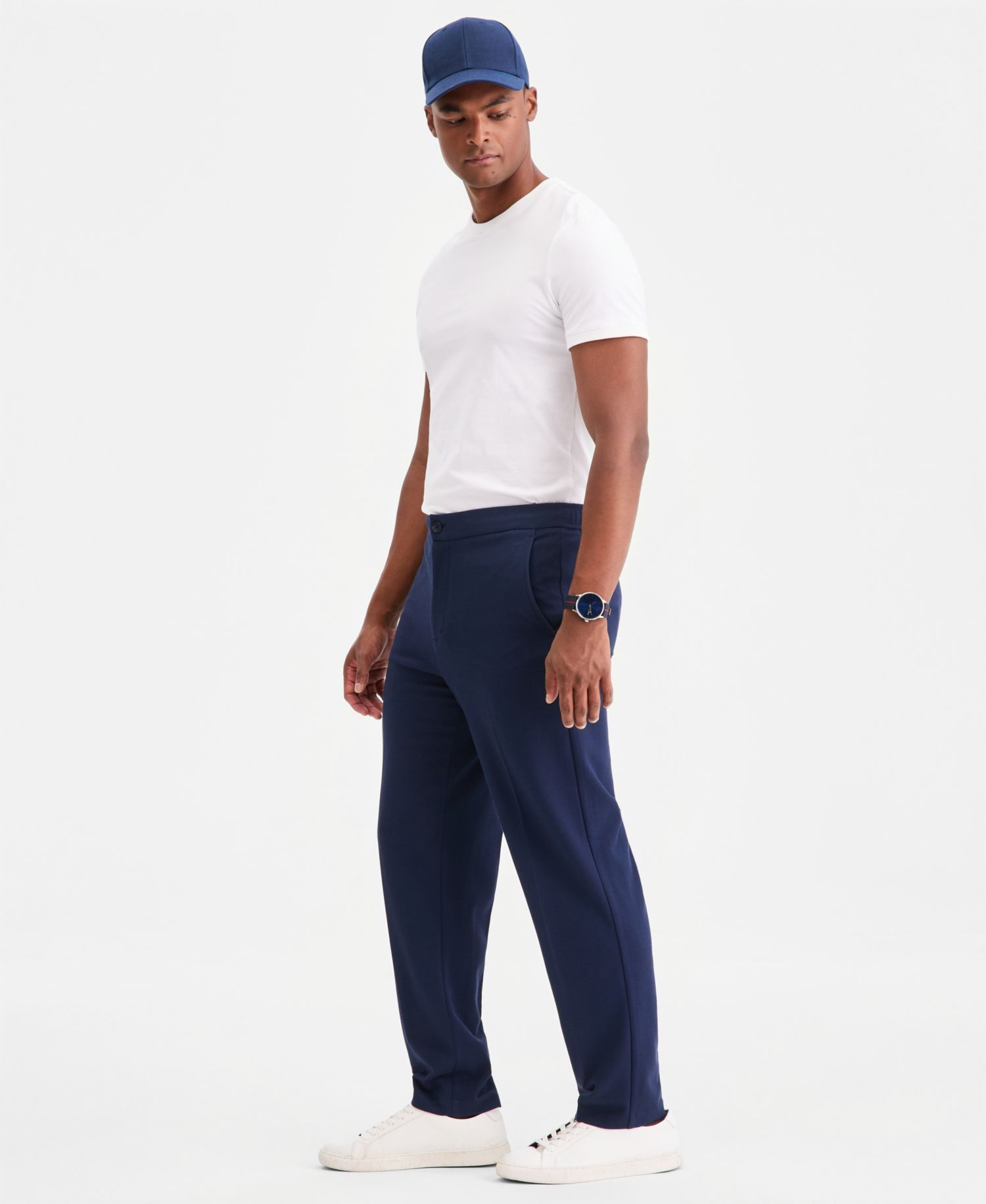 Men's Textured Knit Suit Pants