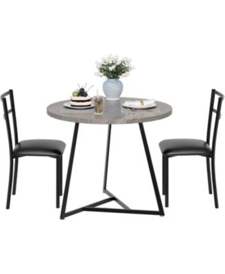 Kitchen Table Round Dining Table Set for 2 Kitchen Table for Dining Room, Home Office, Living Room