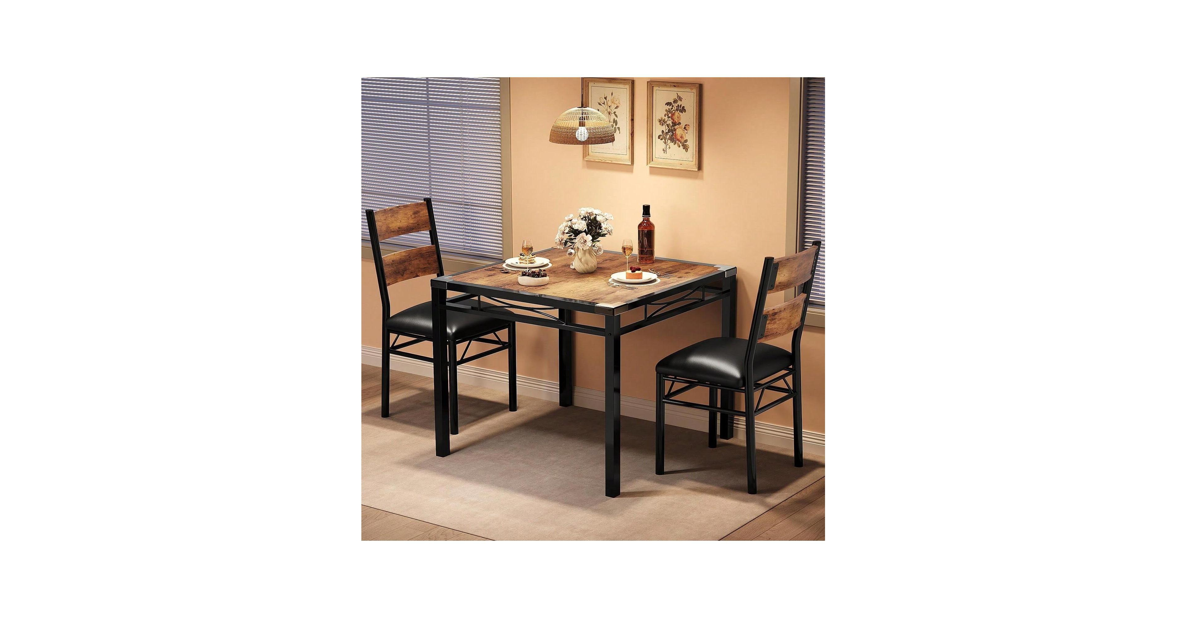 Gaomon Kitchen Table Home Dining Table Set For 2 Wood Kitchen Table for Dining Room, Home Office