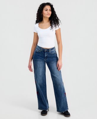 Women's Bow-Embroidery Ultra 90s Jeans