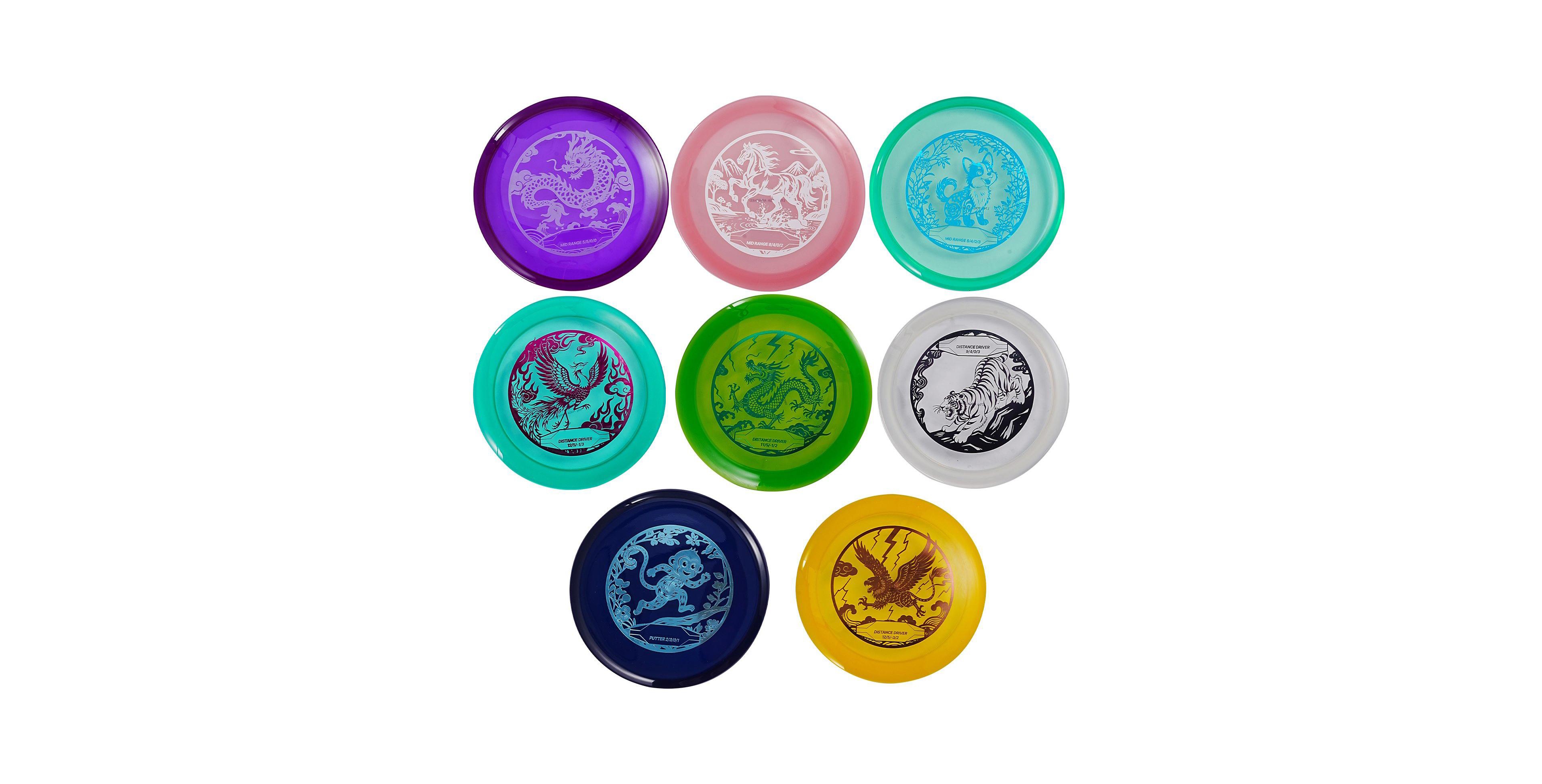 Sugift Disc Golf Set 8-Pack Starter Discs with Putter Mid-Range Driver Pdga Approved