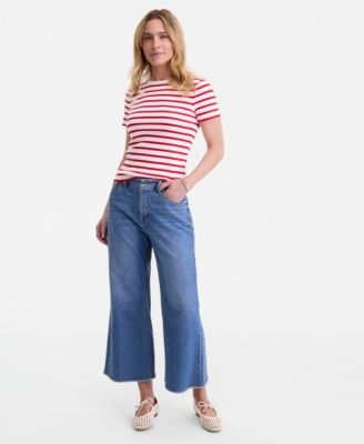 Women's Cropped Relaxed Flare Jeans