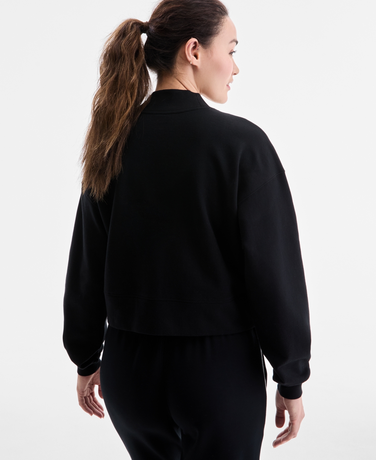 Id Ideology Women's Fleece Cropped Cardigan, Macy's Exclusive