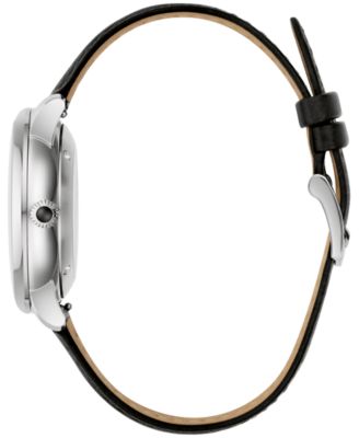 Men's Husdon Stetson Black Leather Strap Watch, 39mm