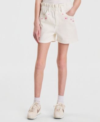 Girls' 5-20 Denim Paperbag Shorts