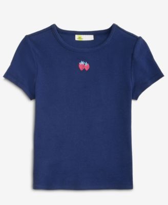 Girls' XS-XL Strawberries Baby Tee