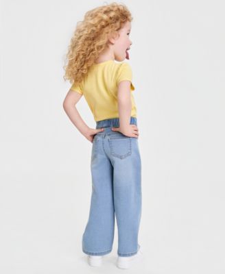 Girls' 12M-5T Wide-Leg Pull-On Jeans
