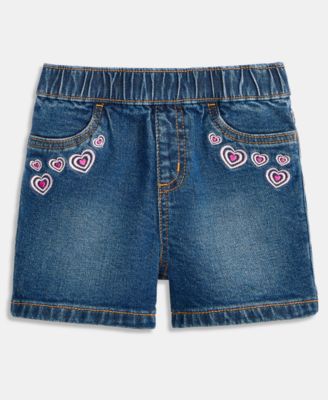 Girls' 12M-5T Hearts Pull-On Shorts