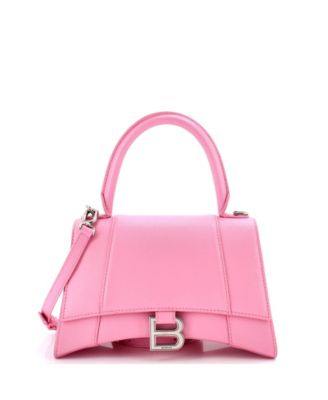 Small Hourglass Top Handle Bag Leather