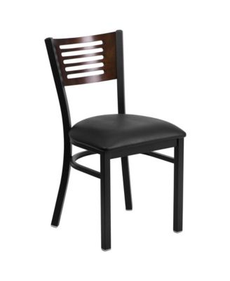 Decorative Slat Back Metal Restaurant Dining Chair