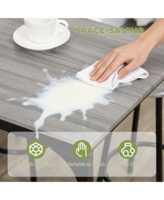 5-Piece Rustic Bar Table and Chairs Set for Dining Room