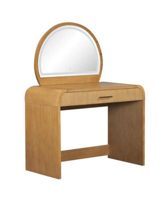 Streamdale 39" Lighted Mirror Vanity Table - Natural