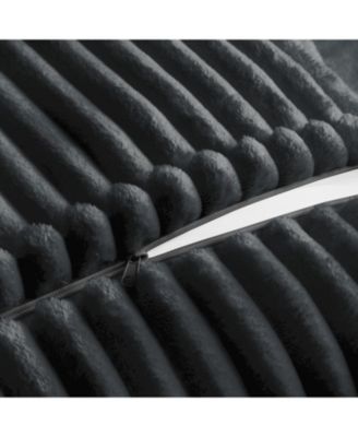 Gray Corduroy Slipcovered 2-Seat Sofa